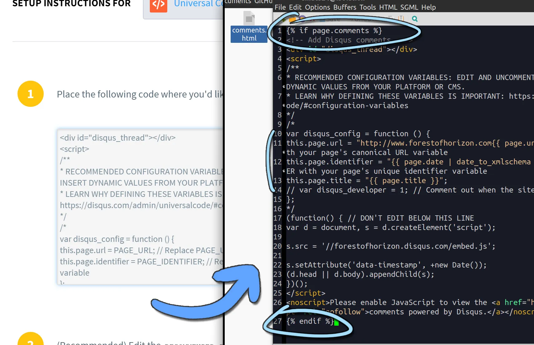 Create _includes/comments.html